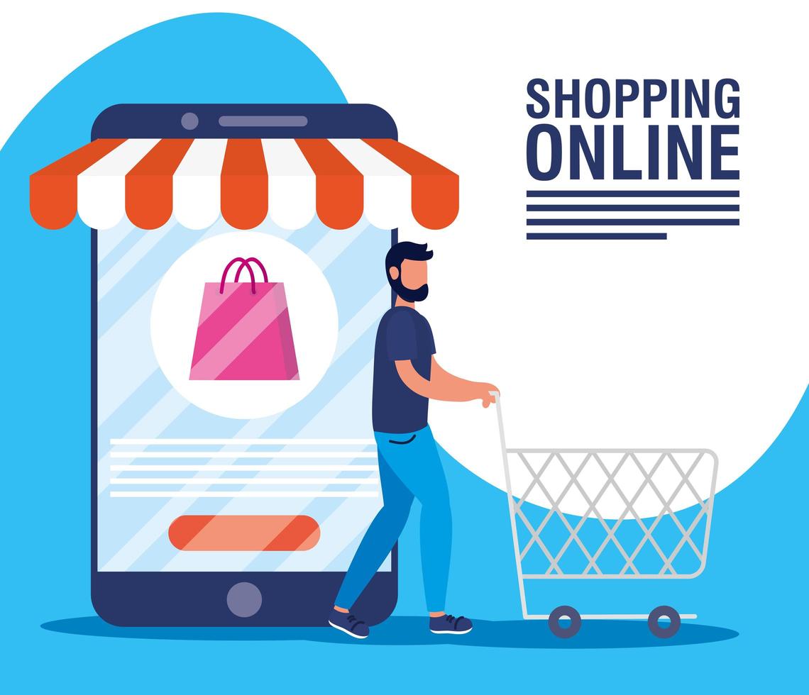 banner per acquisti online e e-commerce vettore