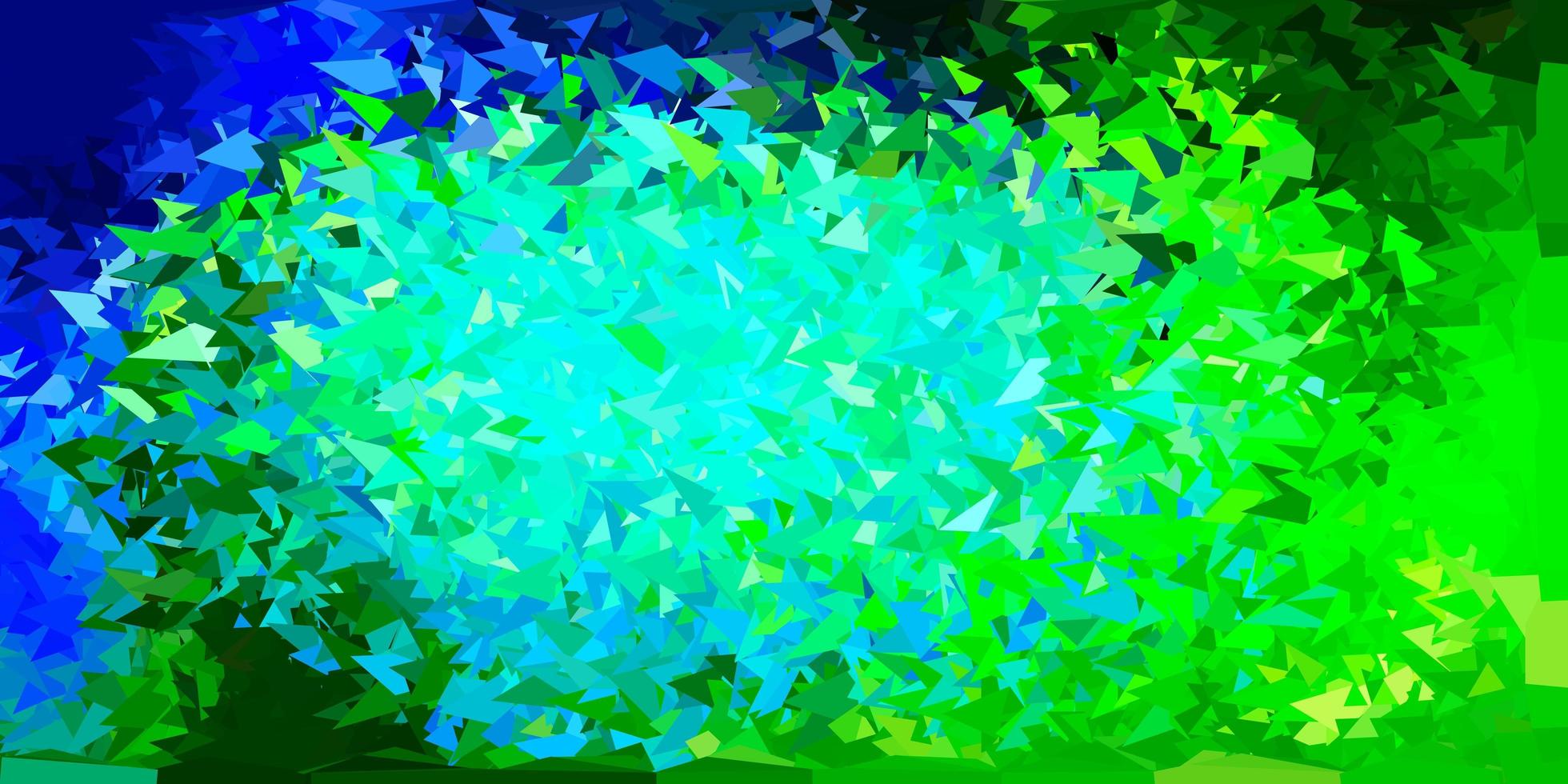 mosaico a triangolo azzurro e verde. vettore