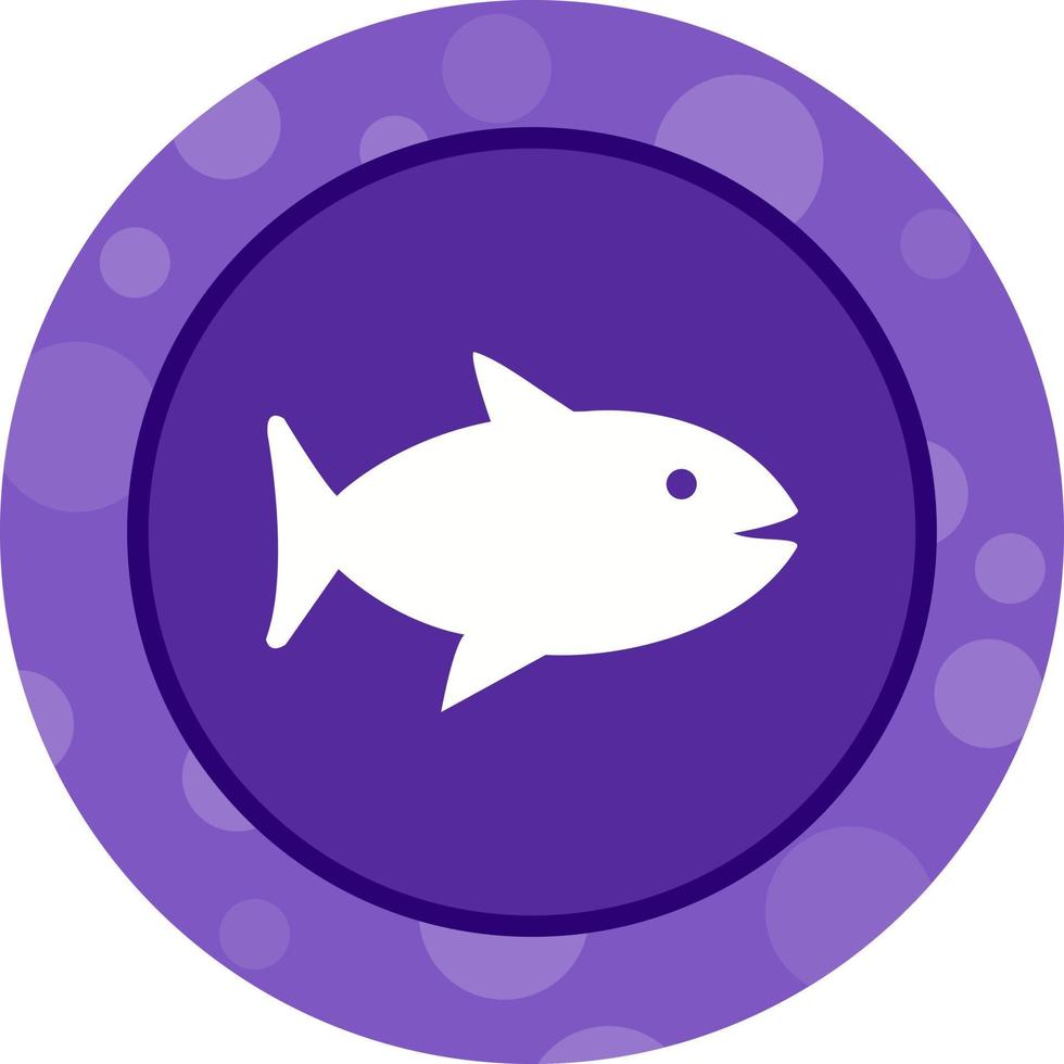 unico pesce vettore glifo icona