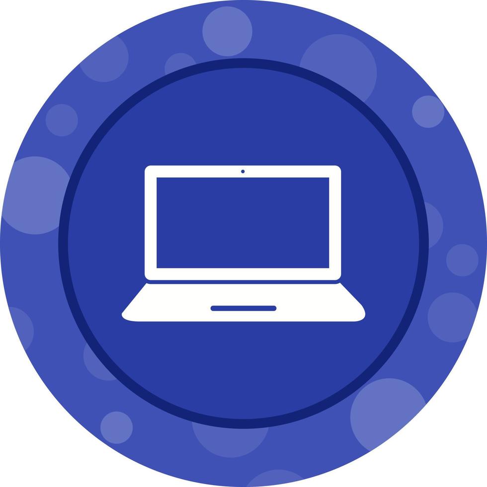 unico il computer portatile glifo vettore icona
