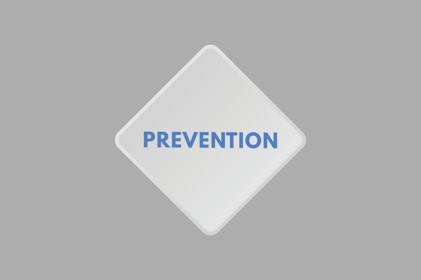prevenzione testo pulsante. prevenzione cartello icona etichetta etichetta ragnatela pulsanti vettore