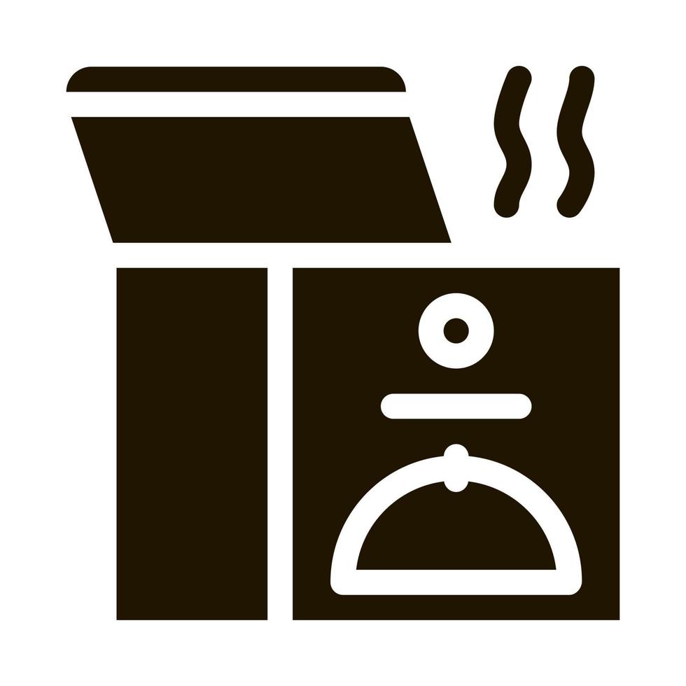 termico cibo scatola icona vettore glifo illustrazione