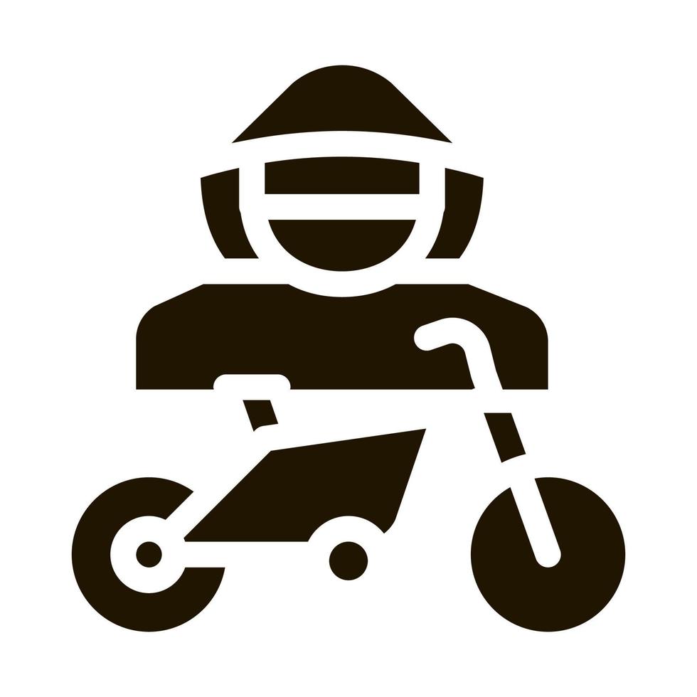 bicicletta furto icona vettore glifo illustrazione