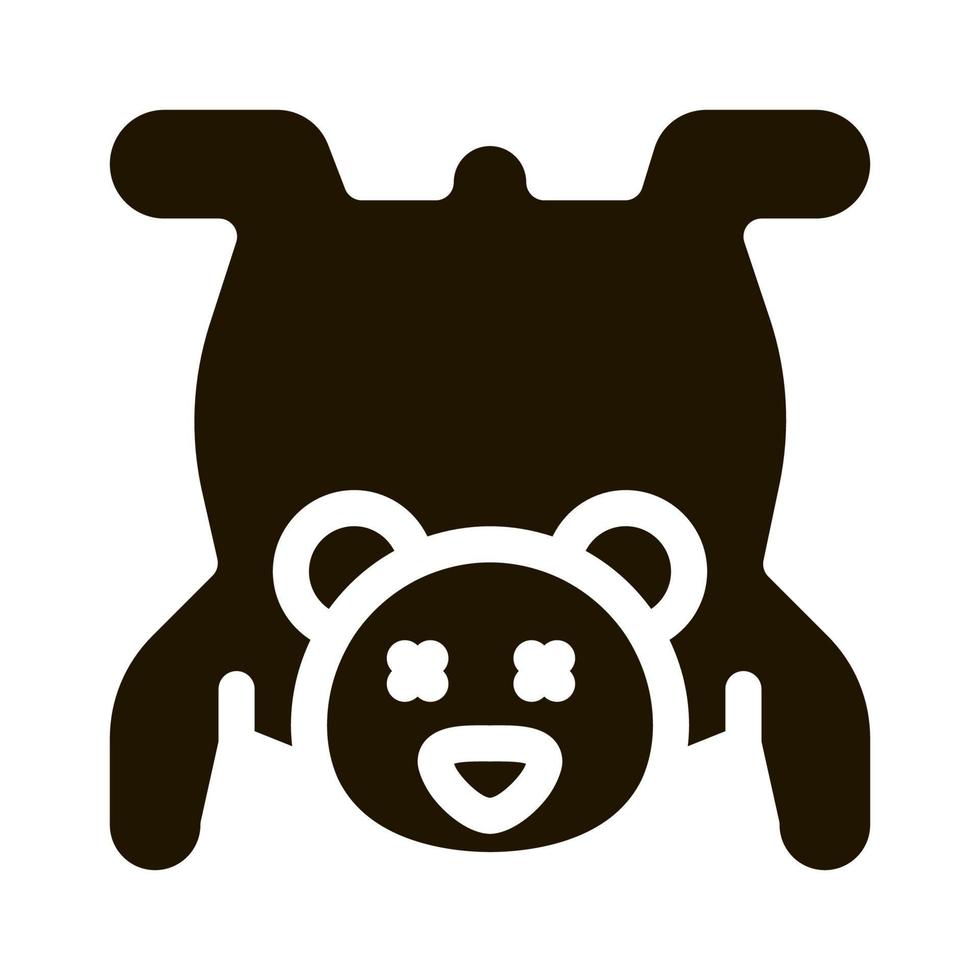 orso pelle icona vettore glifo illustrazione