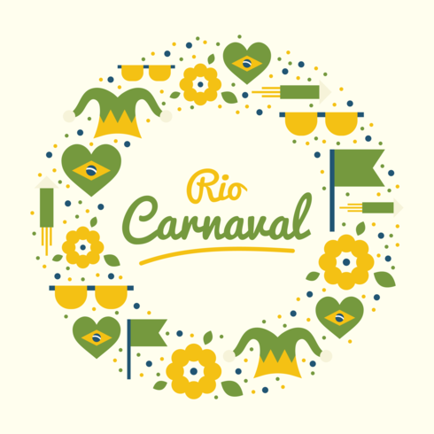 Cerchio Rio Carnaval Vector