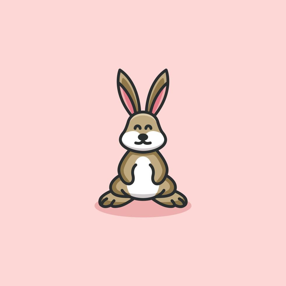 carino coniglio concetto logo design vettore
