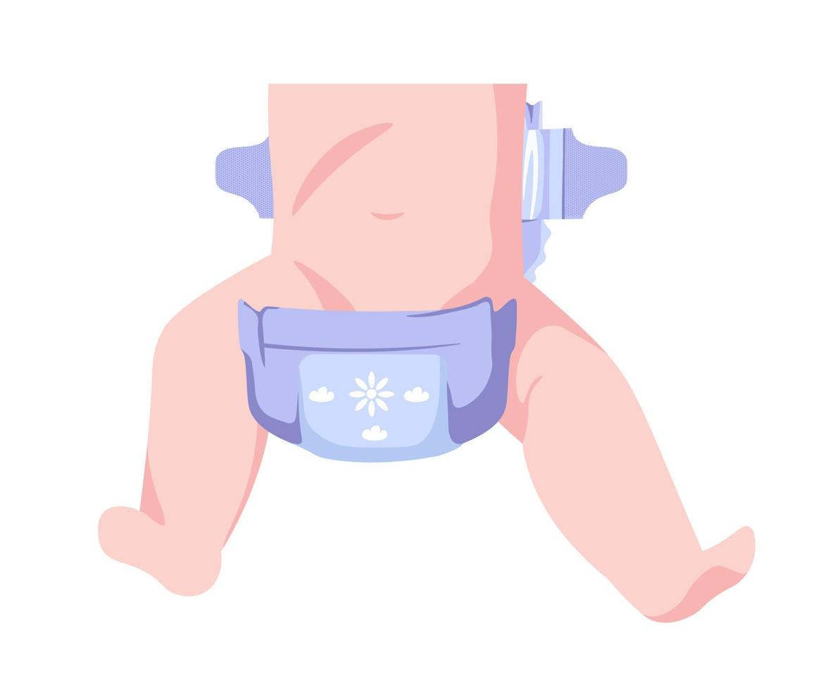 pannolini su neonato bambino, mutevole e igiene cura vettore