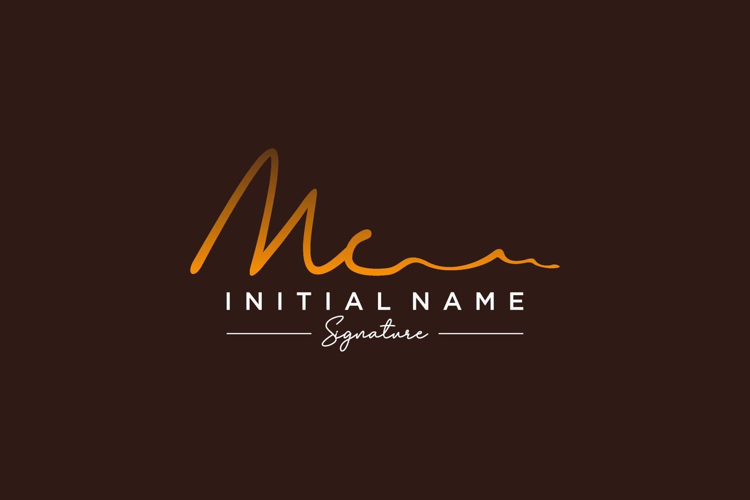 iniziale mc firma logo modello vettore. mano disegnato calligrafia lettering vettore illustrazione.