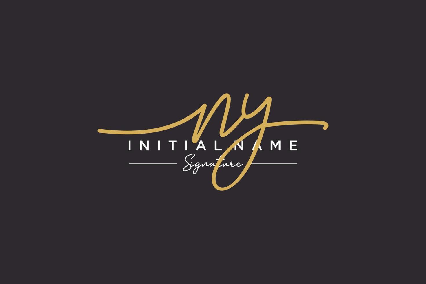 iniziale NY firma logo modello vettore. mano disegnato calligrafia lettering vettore illustrazione.