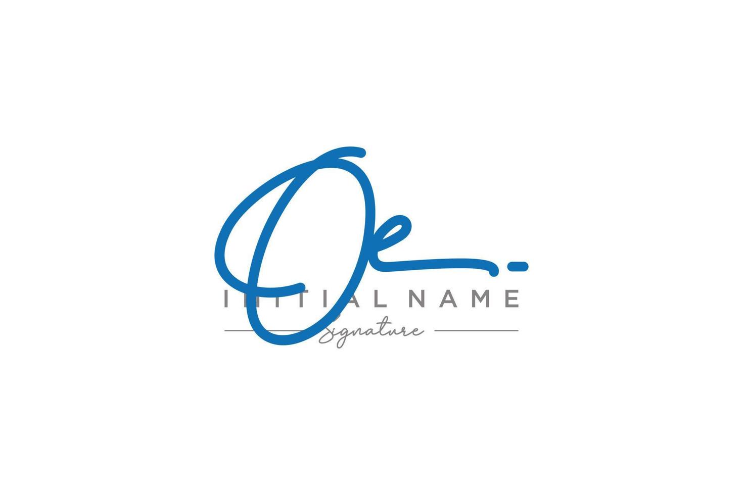 iniziale oe firma logo modello vettore. mano disegnato calligrafia lettering vettore illustrazione.