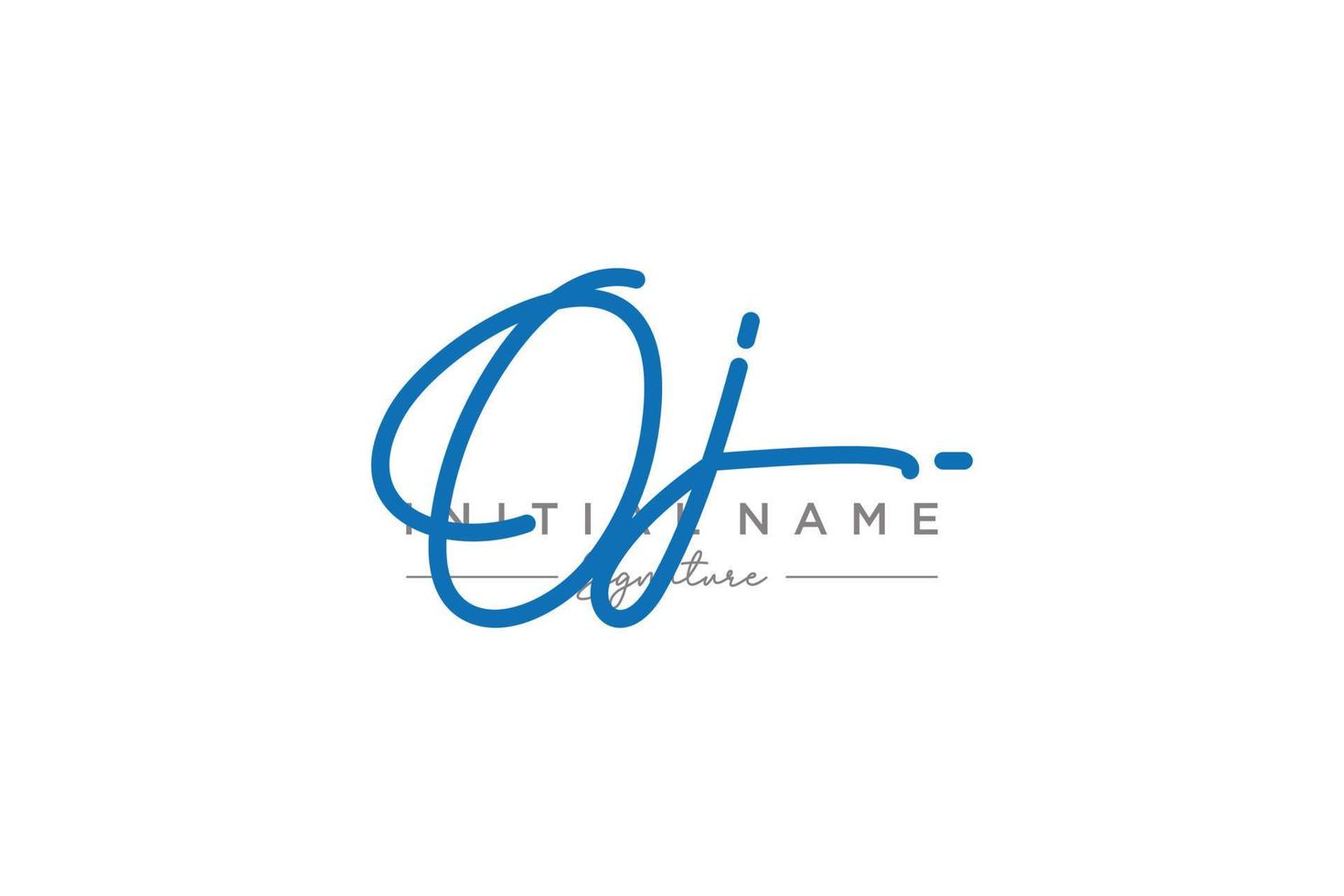 iniziale oj firma logo modello vettore. mano disegnato calligrafia lettering vettore illustrazione.