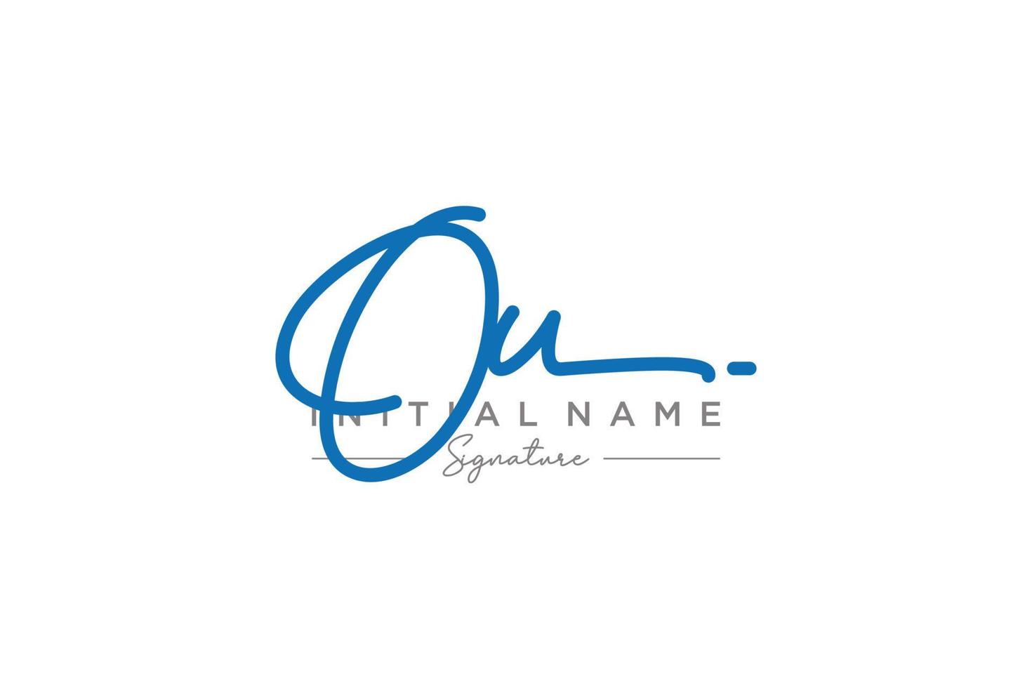 iniziale ou firma logo modello vettore. mano disegnato calligrafia lettering vettore illustrazione.