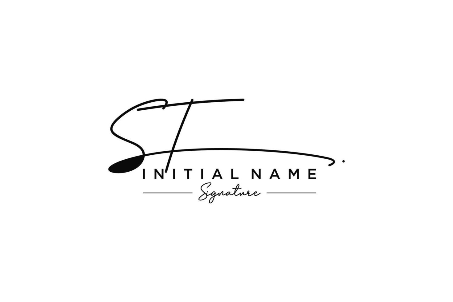 iniziale st firma logo modello vettore. mano disegnato calligrafia lettering vettore illustrazione.