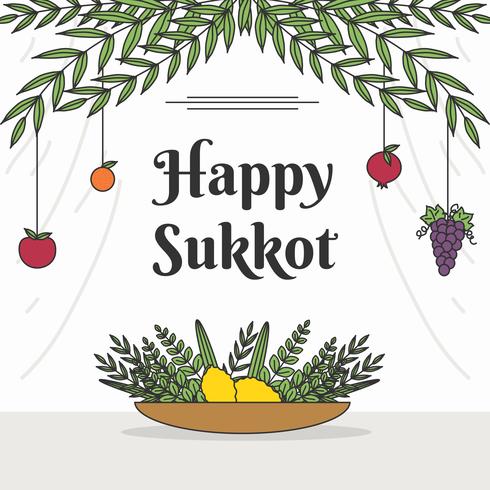 Vettore felice di Sukkot