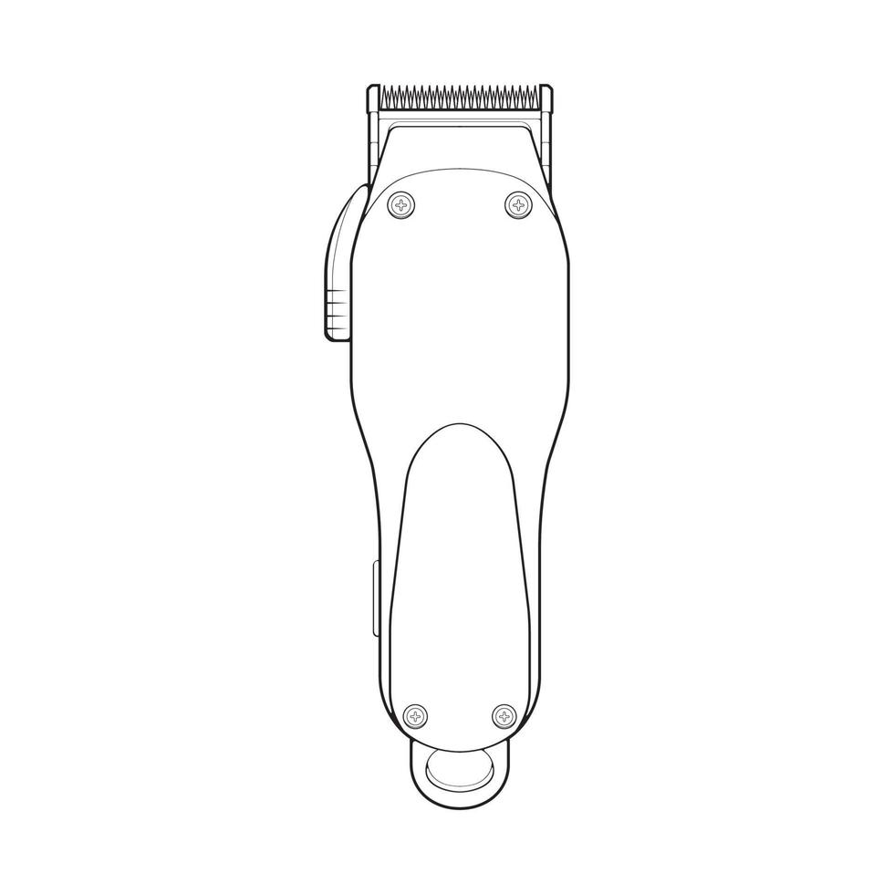 capelli clipper macchina linea arte stile. parrucchiere professionale attrezzo. vettore linea arte illustrazione isolato per colorazione libro.