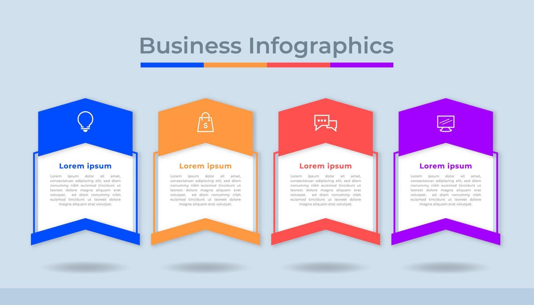 sequenza temporale infografica attività commerciale dati visualizzazione processi grafico. astratto diagramma grafico con passi, opzioni vettore