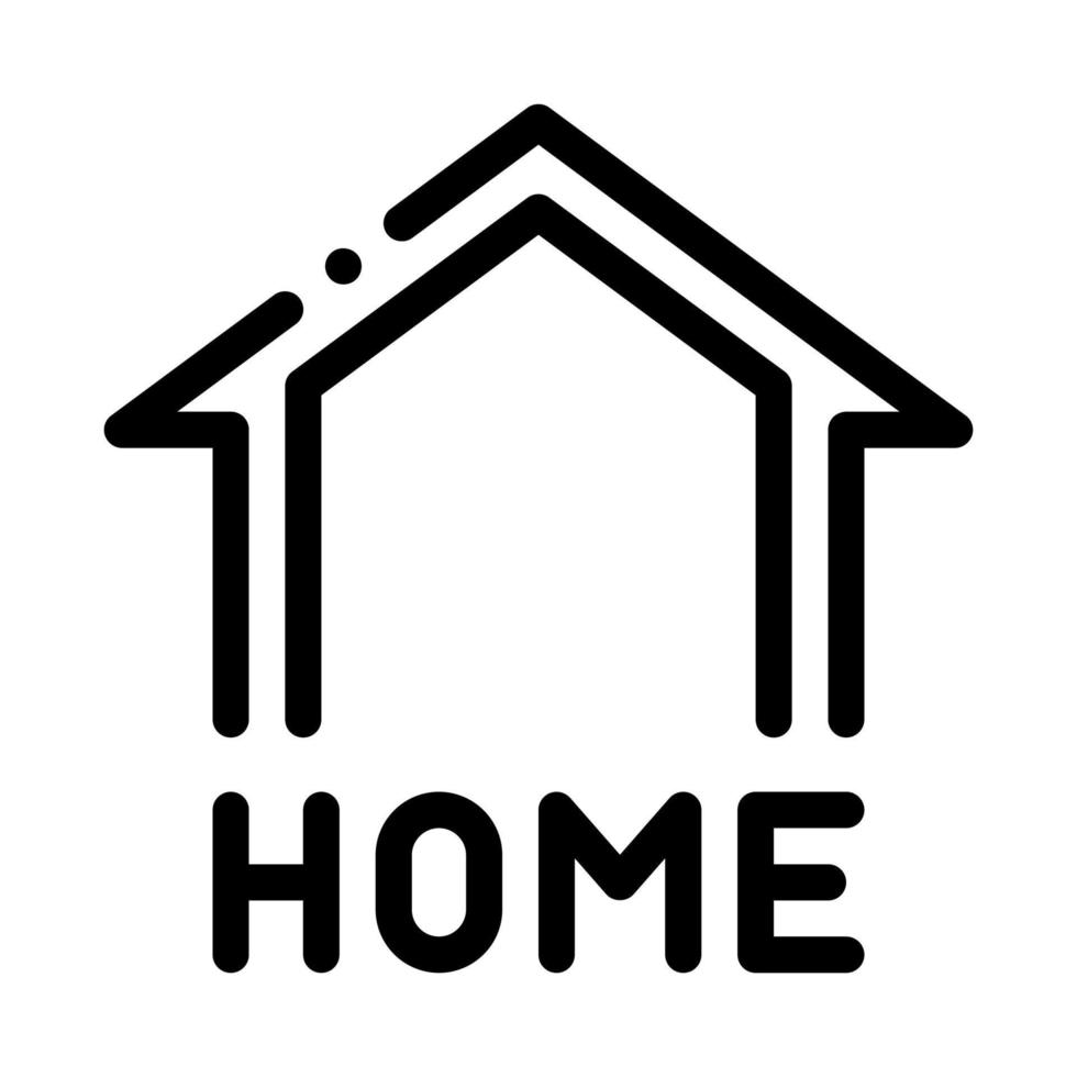 webshop casa pulsante icona vettore schema illustrazione