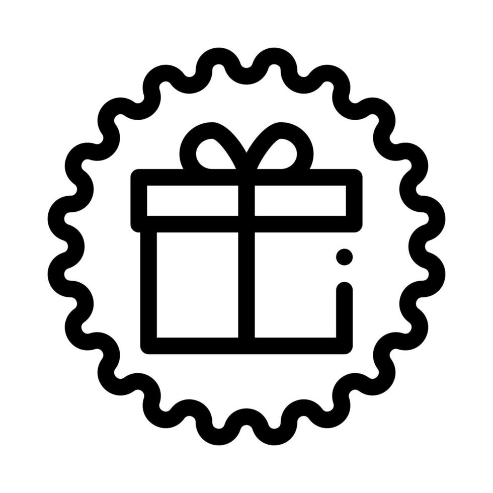 webshop regalo icona vettore schema illustrazione