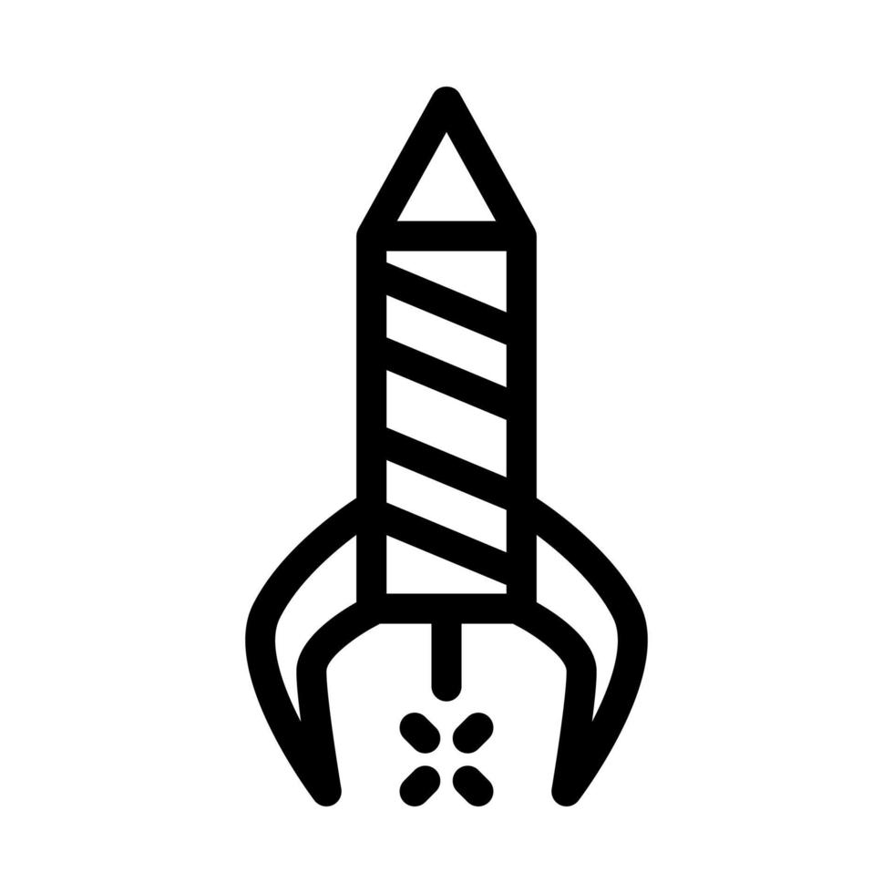 fuoco d'artificio razzo icona vettore schema illustrazione