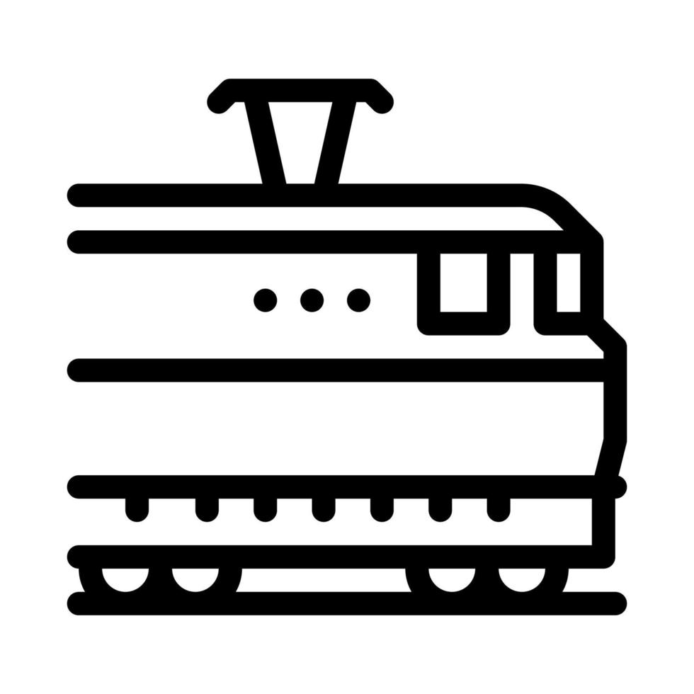 elettrico treno icona vettore schema illustrazione