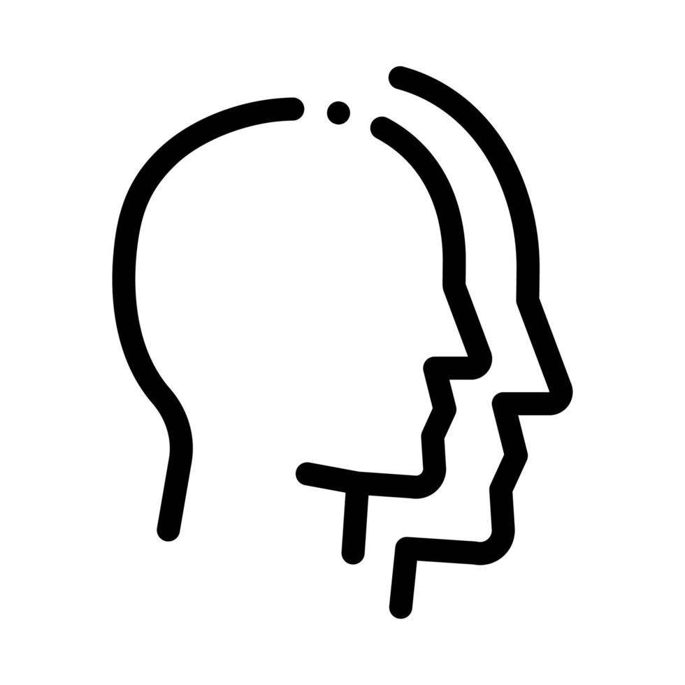 umano testa copia silhouette icona vettore schema illustrazione
