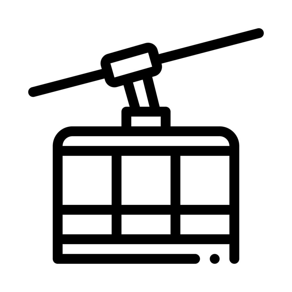 sciare ricorrere funivia trasporto icona vettore schema illustrazione