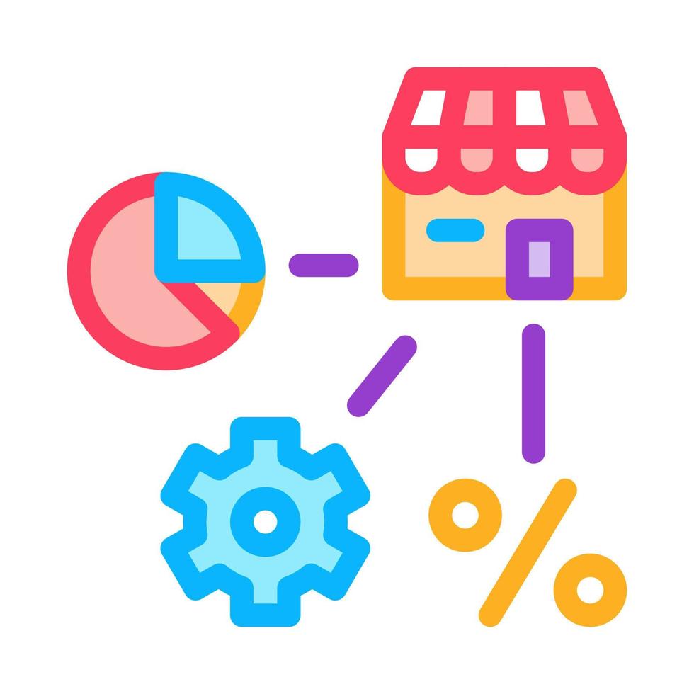 franchising Infografica meccanico Ingranaggio per cento icona vettore schema illustrazione