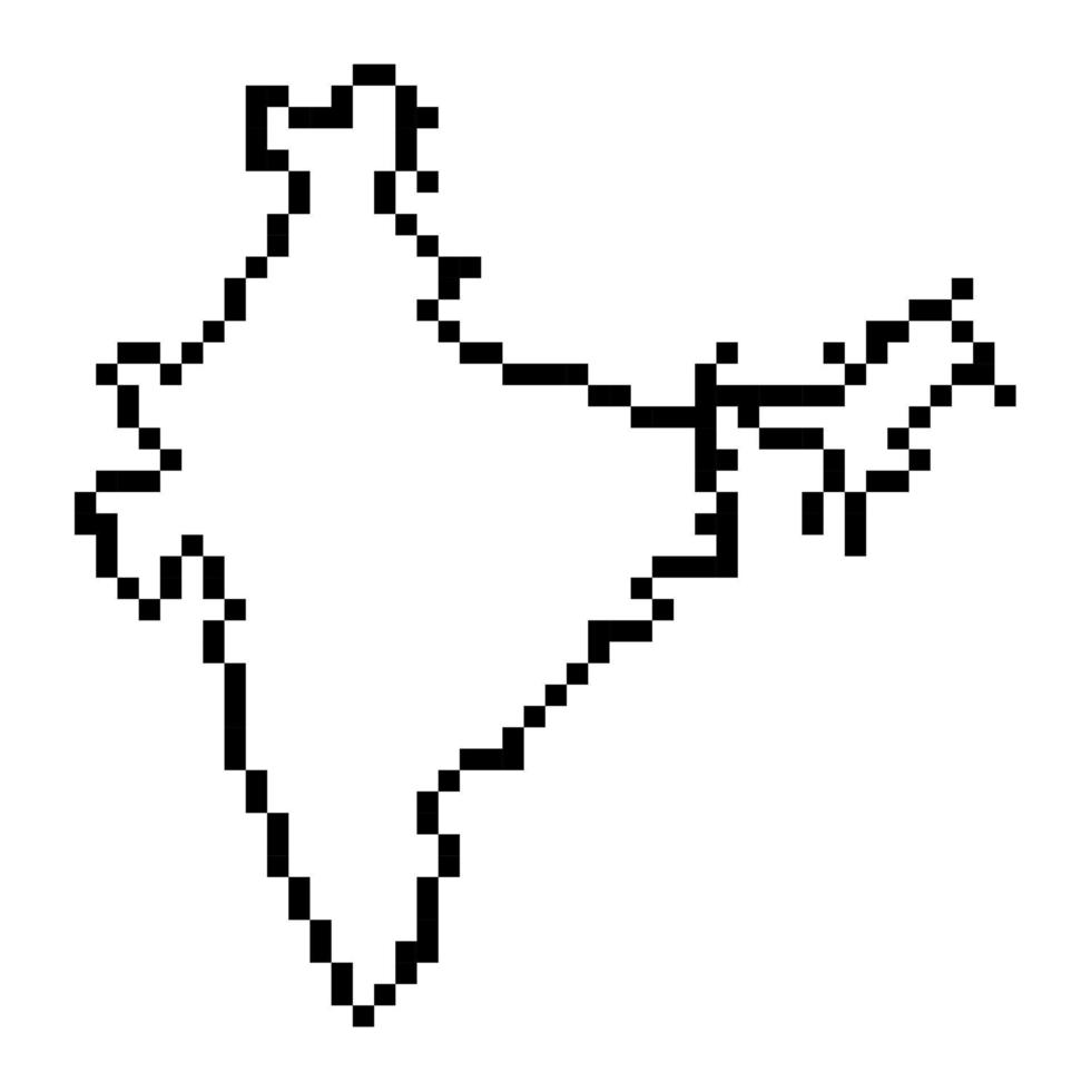 pixel carta geografica di India. vettore illustrazione.