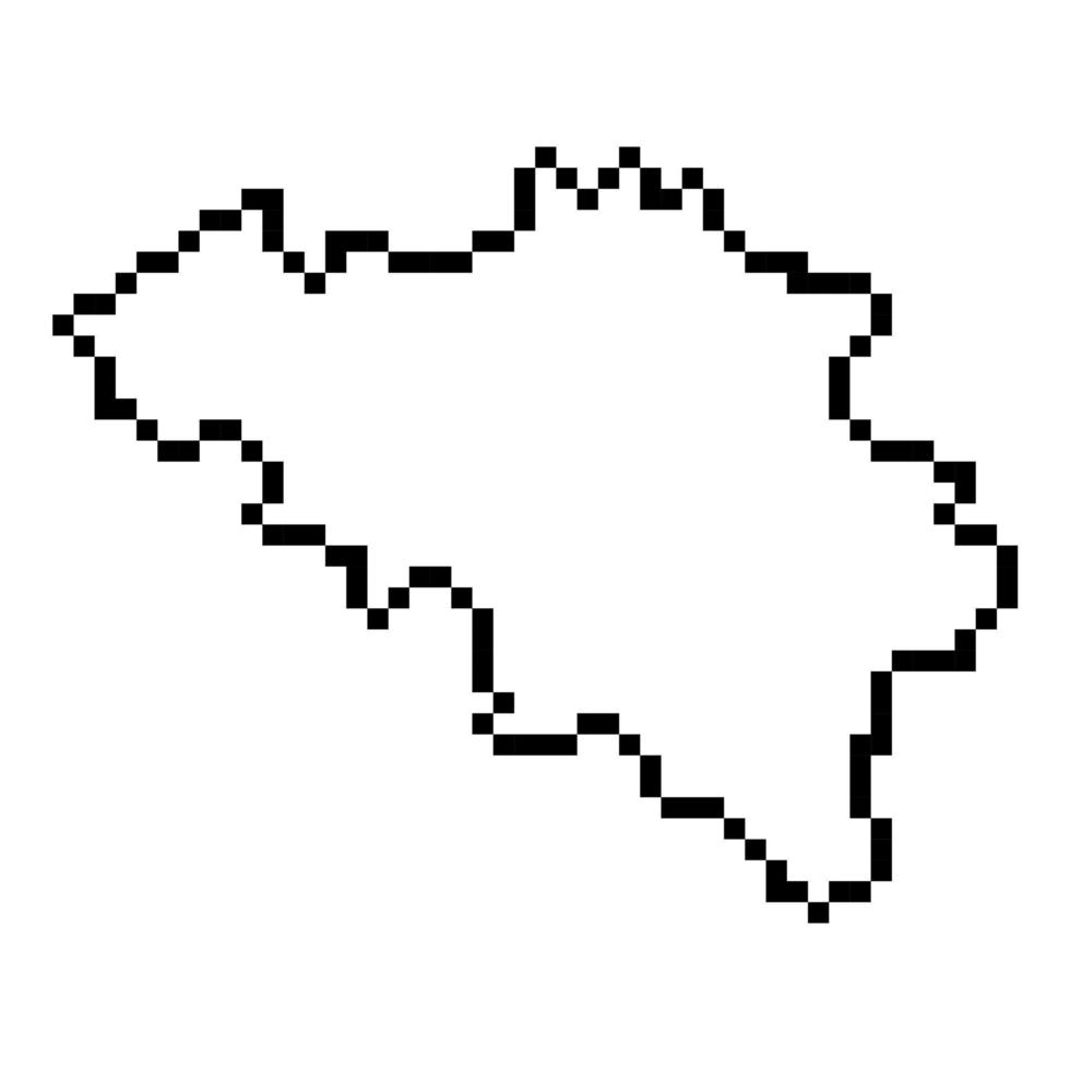 pixel carta geografica di Belgio. vettore illustrazione.