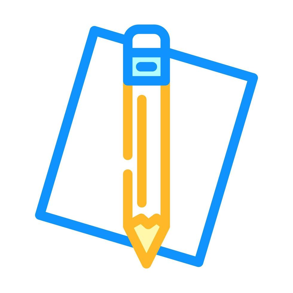 matita Stazionario colore icona vettore illustrazione