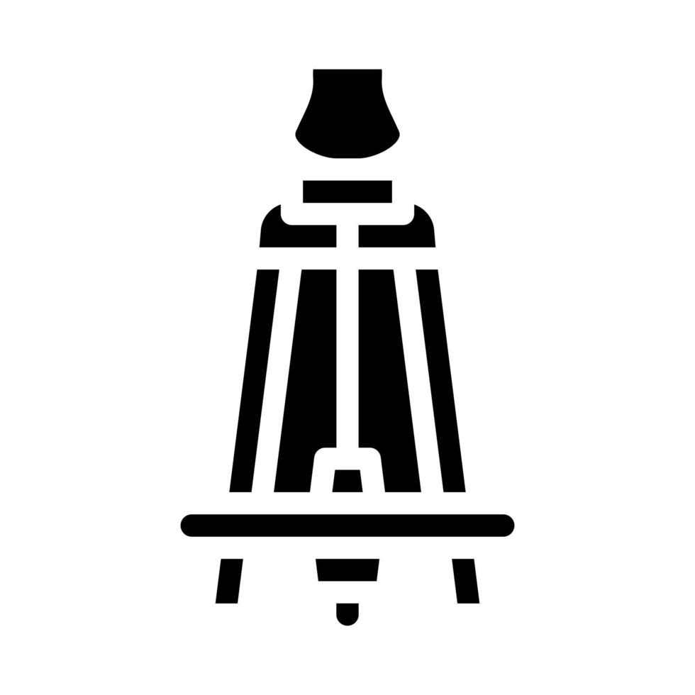 kick-ruota ceramica attrezzatura glifo icona vettore illustrazione