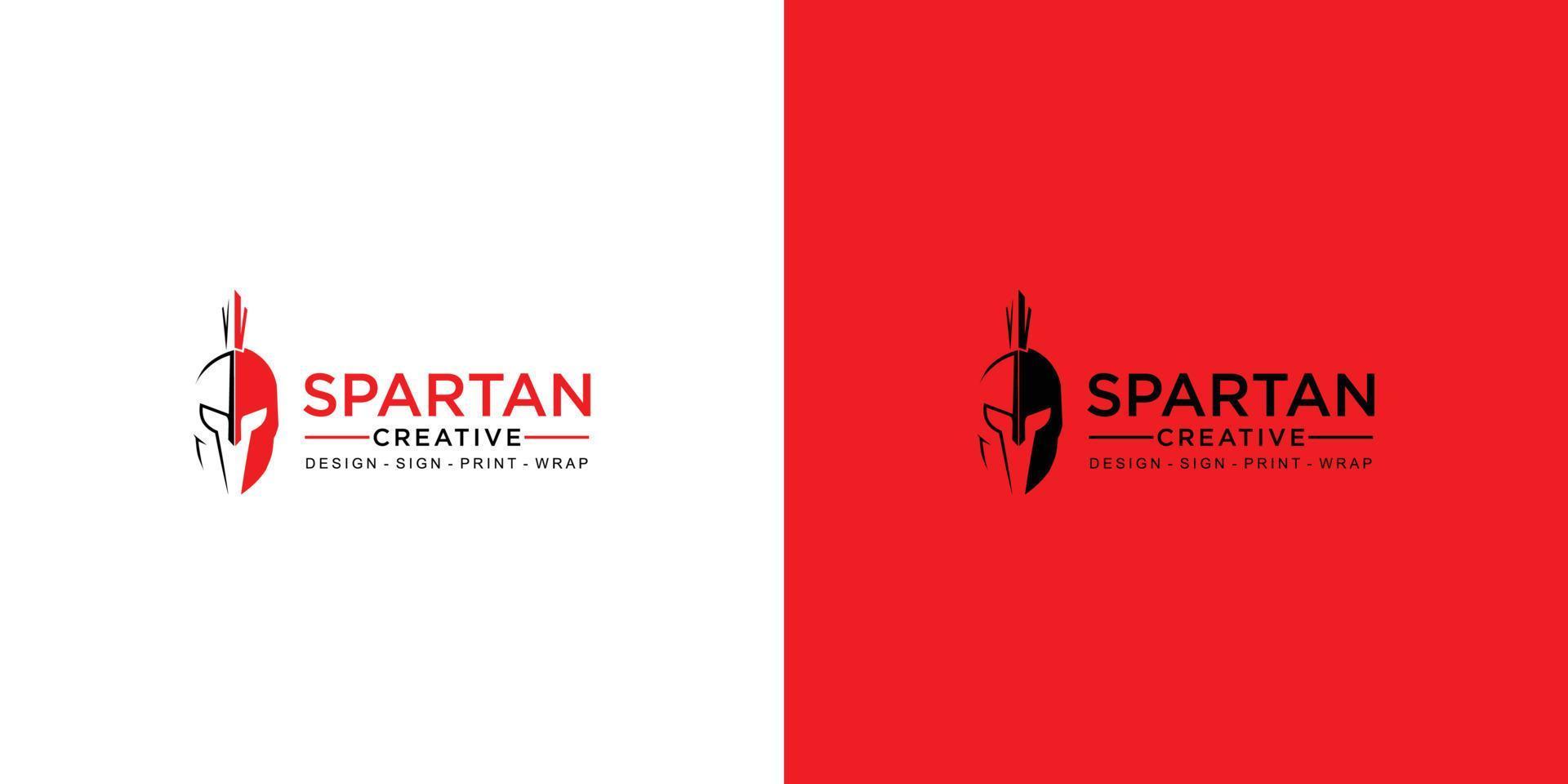 modello di progettazione dell'icona logo spartano vettore