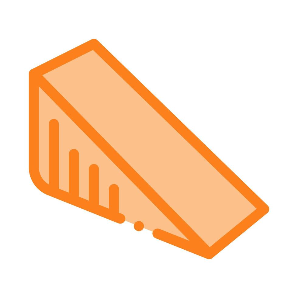 triangolare pezzo di formaggio icona vettore schema illustrazione