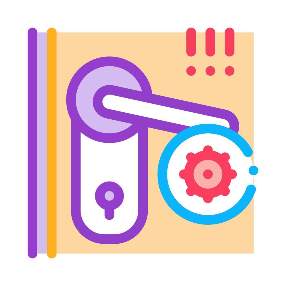 parassiti nel buco della serratura icona vettore schema illustrazione