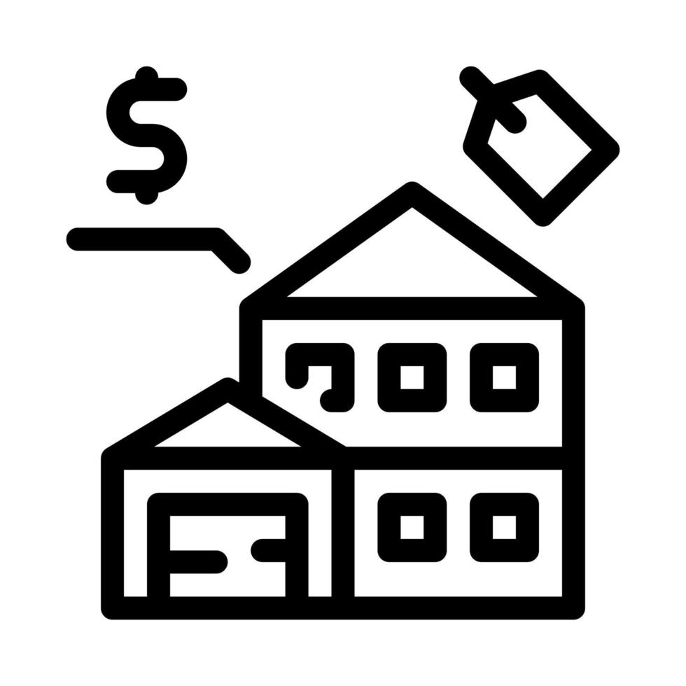 vendita all'asta Casa icona vettore schema illustrazione