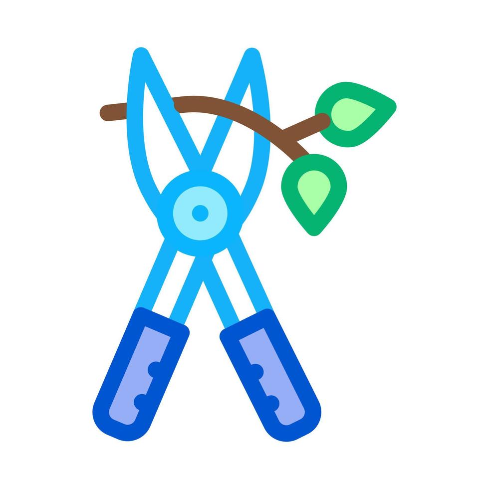 illustrazione del profilo vettoriale dell'icona delle forbici da potatura