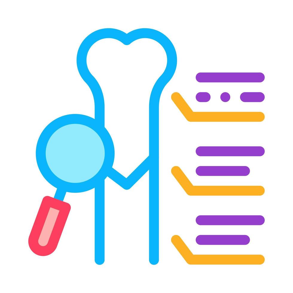 studia osso comune icona vettore schema illustrazione