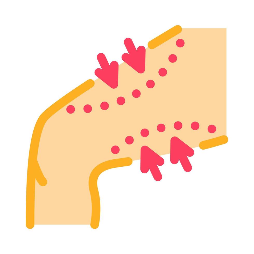 coscia liposuzione icona vettore schema illustrazione
