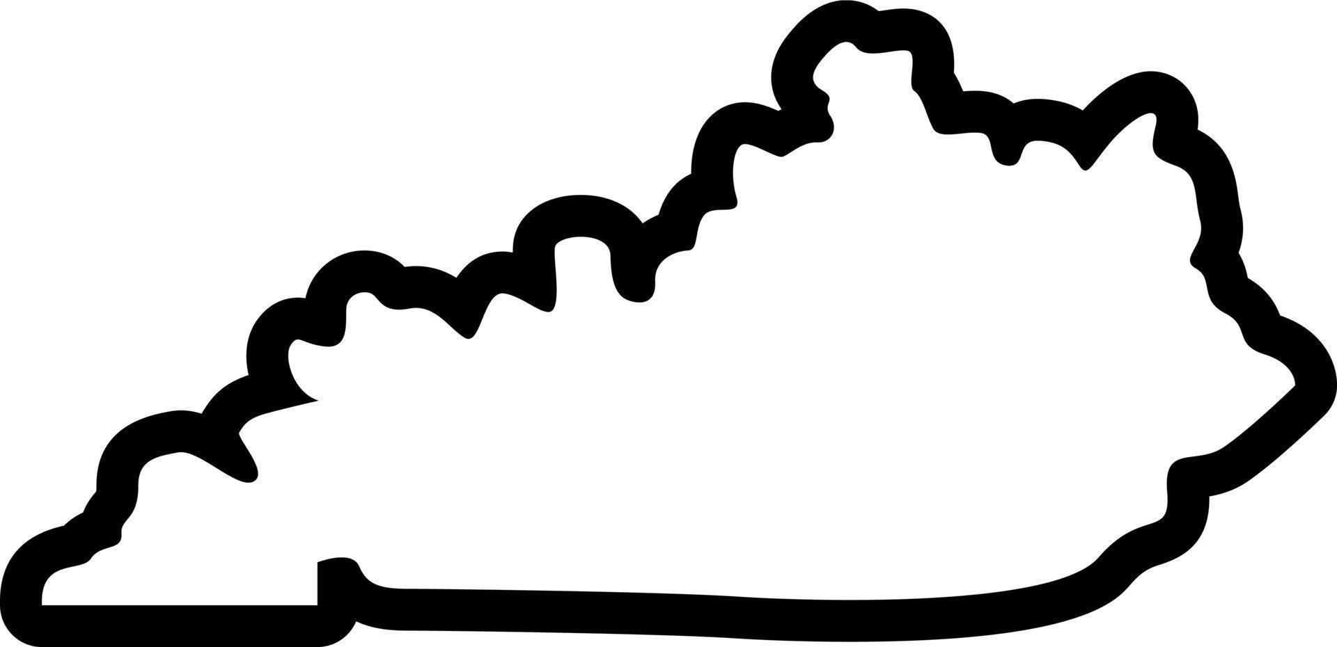linea icona per Kentucky vettore
