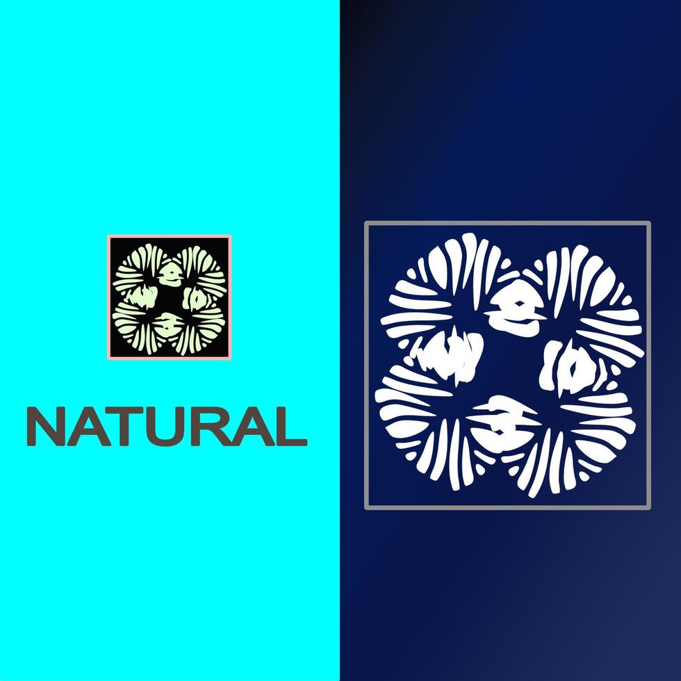naturale foglia illustrazione logo design vettore