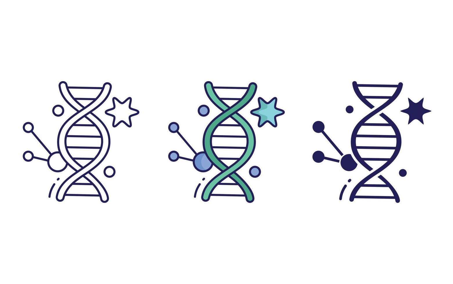 genetica, biologia icona vettore