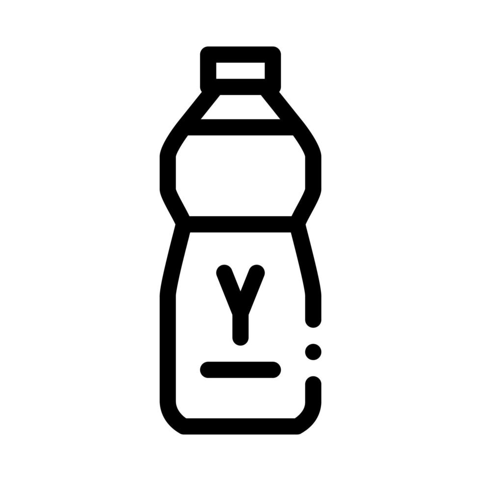 bottiglia di potabile Yogurt icona vettore schema illustrazione