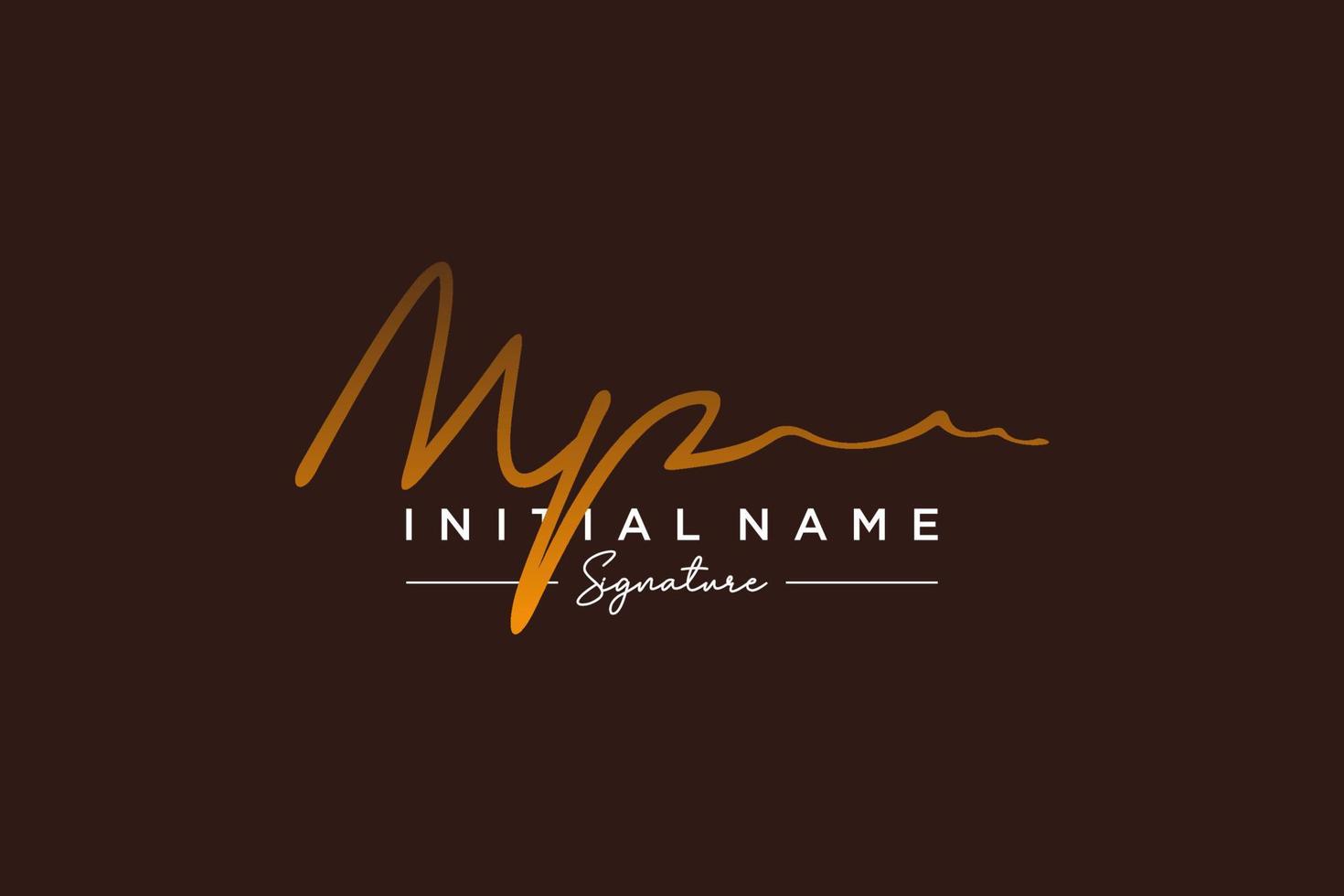 iniziale mp firma logo modello vettore. mano disegnato calligrafia lettering vettore illustrazione.