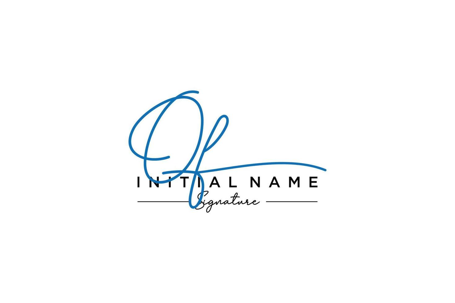 iniziale qf firma logo modello vettore. mano disegnato calligrafia lettering vettore illustrazione.