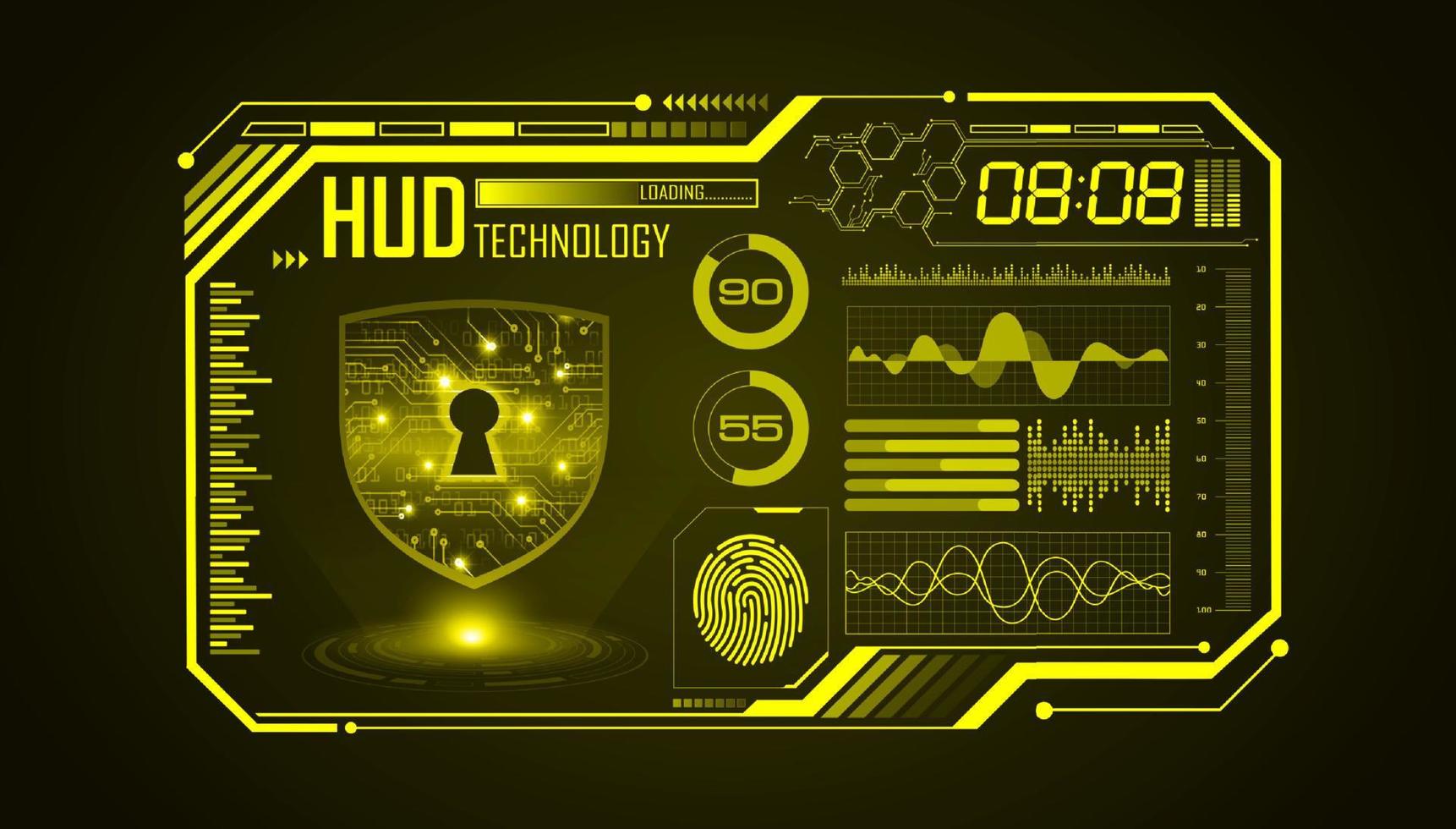 moderno hud tecnologia schermo sfondo vettore