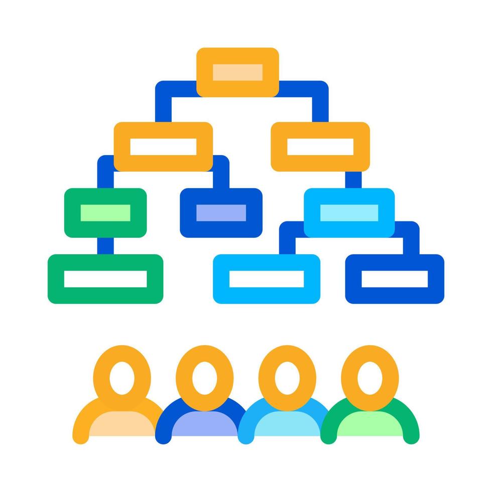 multi-pass algoritmo icona vettore schema illustrazione