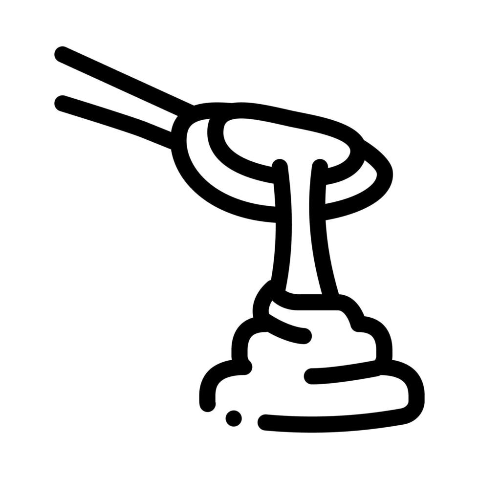 cucchiaio di Maionese icona vettore schema illustrazione
