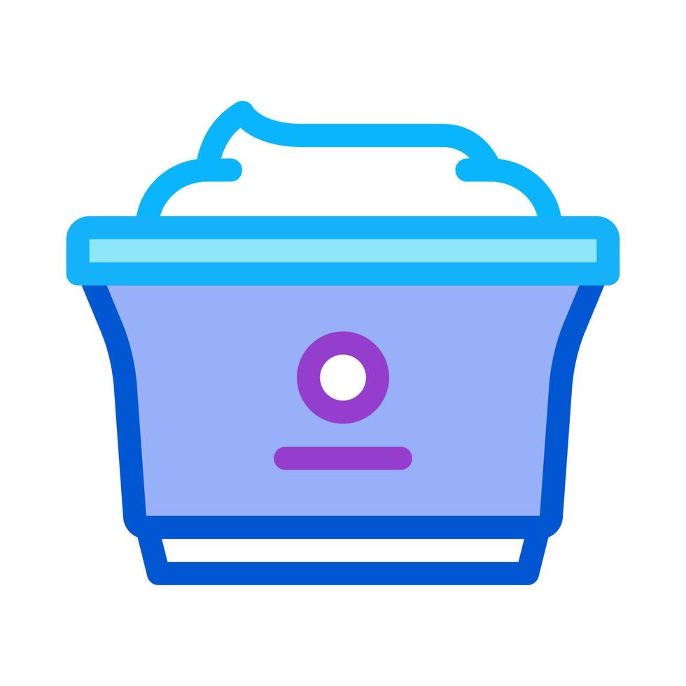 plastica tazza di Yogurt icona vettore schema illustrazione