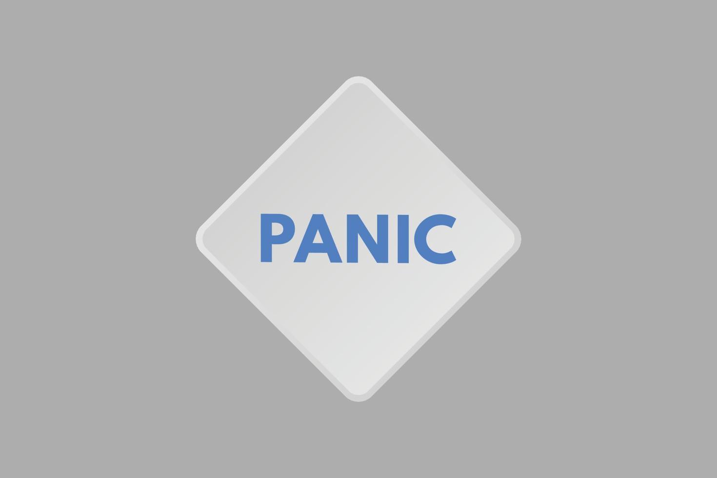 panico testo pulsante. panico cartello icona etichetta etichetta ragnatela pulsanti vettore