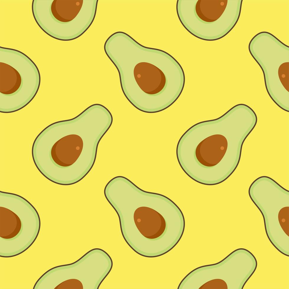 avocado senza soluzione di continuità modello piatto design vettore illustrazione